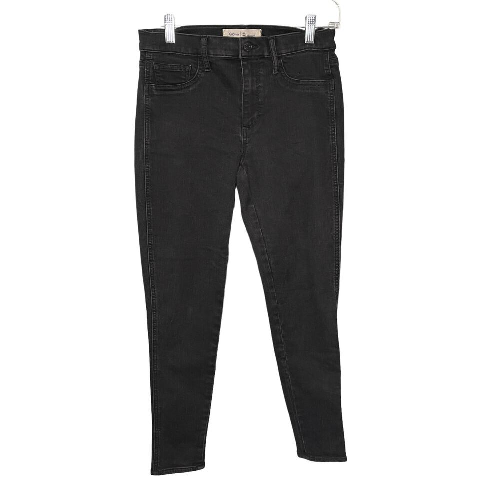 GAP Easy Legging Black 5 Pocket Zip Front 30R (10)